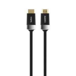 Belkin Advanced Series High Speed 4K HDMI Cable with Ethernet (2M) - Black(AV10050bt2M), Ultra HD 4K @ 60Hz + HDR, 18Gbps Bandwidth,2 Years Warranty