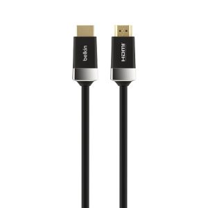 Belkin Advanced Series High Speed 4K HDMI Cable with Ethernet (5M) - Black(AV10050BT5M), Ultra HD 4K @ 60Hz + HDR, 18Gbps Bandwidth,2 Years Warranty