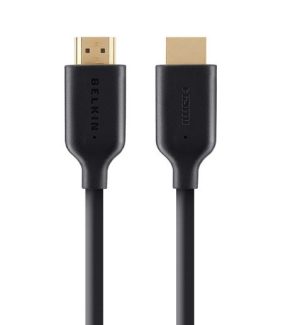 Belkin High Speed HDMI Cable With Ethernet (1M) - Black(F3Y021bt1M), Ultra HD 4K & 1080p Support,120Hz, 3D Compatible,10.2 Bandwidth, 2 Years Warranty