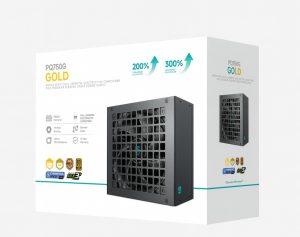 DeepCool PQ750G 750W Gamer Storm 80+ Gold/Cybenetics Fully Modular ATX Power Supply 120mm Fan, Japanese Capacitors, DC to DC, ATX12V V3.1,