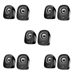 (Bundle) 5x Genius SP-Q160 Grey/Black USB 2.0 speaker