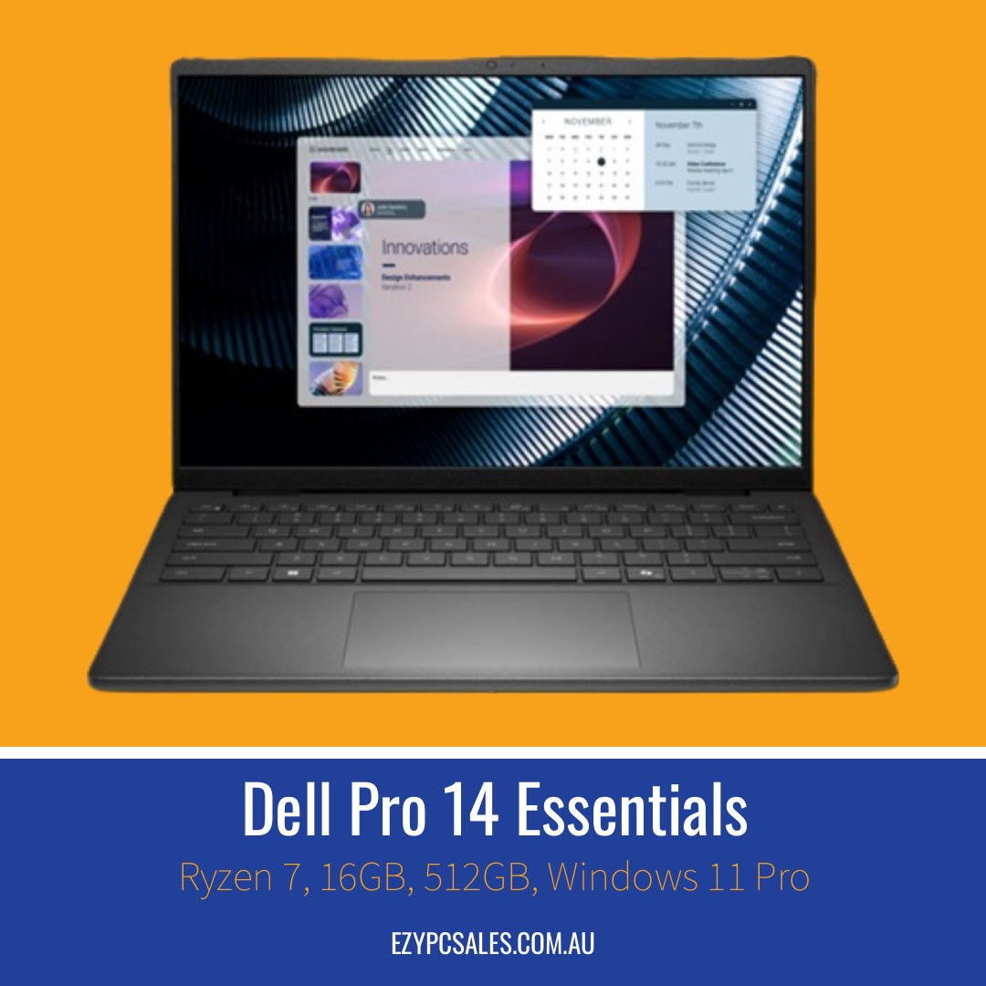 Dell Pro 14 Essentials PV14255 14" FHD+ Laptop - AMD Ryzen 7, 16GB RAM, 512GB SSD, Windows 11 Pro