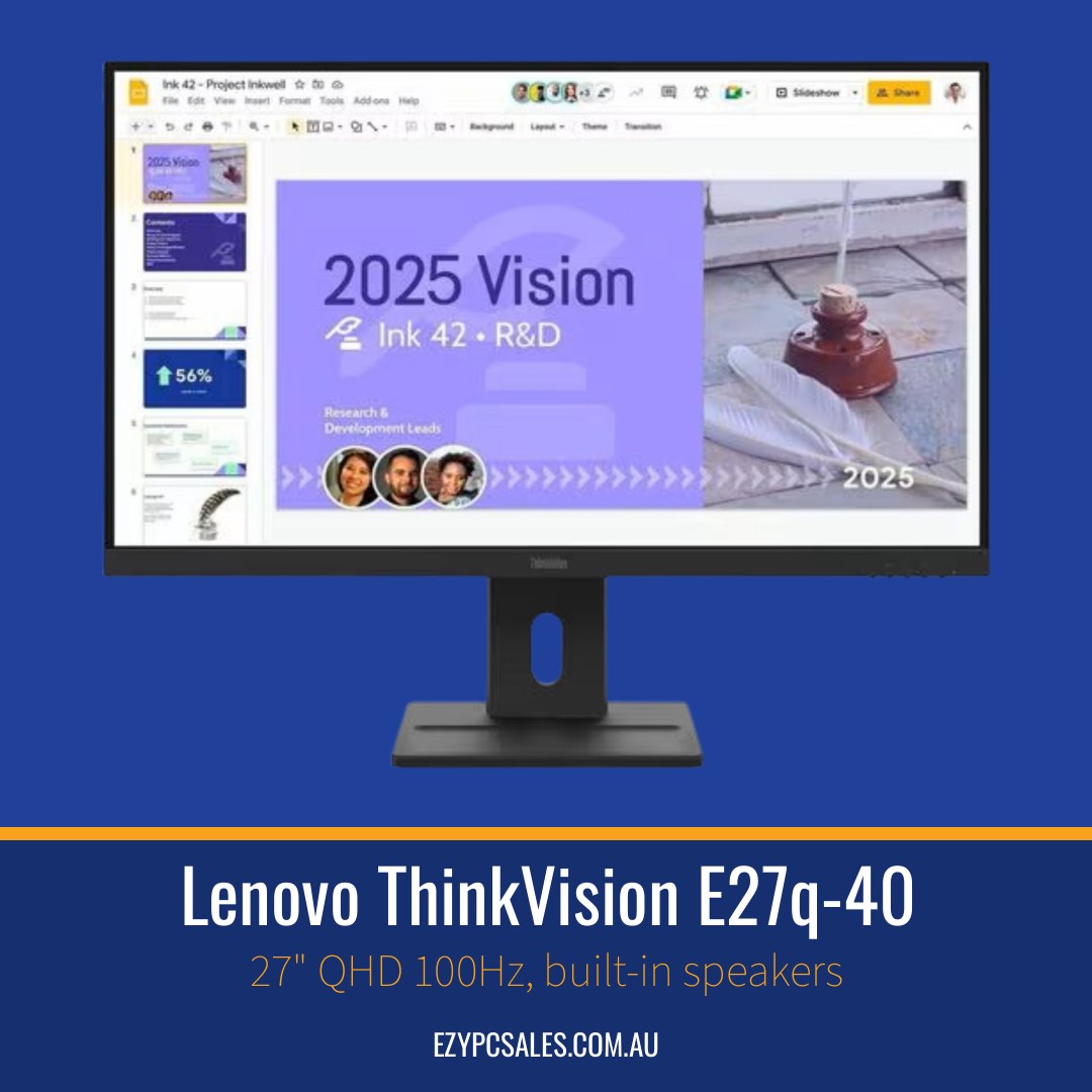 Lenovo ThinkVision E27q-40 27" QHD IPS 100Hz Monitor